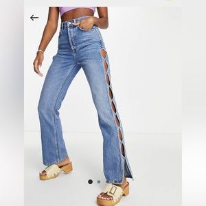 Top shop key hole Kourt jeans NWT